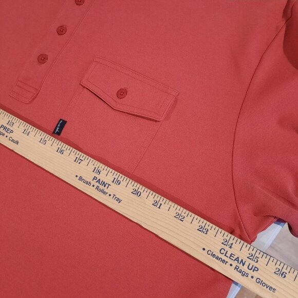 Travis Mathew Polo Shirt Mens XXL Red Golf Short Sleeve Stretch Pima Wild Rock - Picture 8 of 9